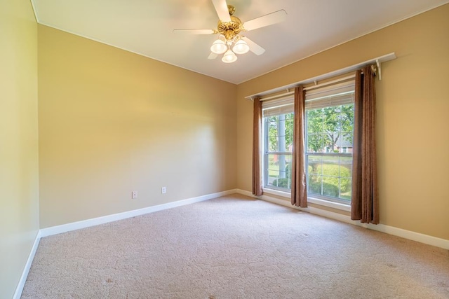 401 Dunleith Blvd, Dothan, AL 36303 - spare room featuring carpet flooring, baseboards, and a ceiling fan