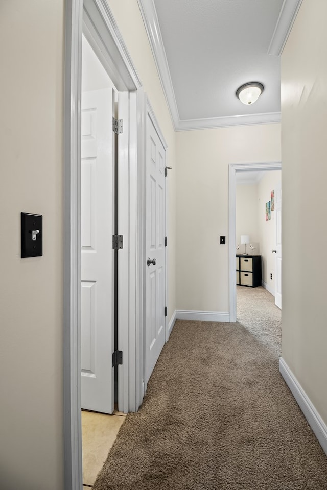 115 Brittany Dr, Dothan, AL 36301 - hallway featuring crown molding and light colored carpet