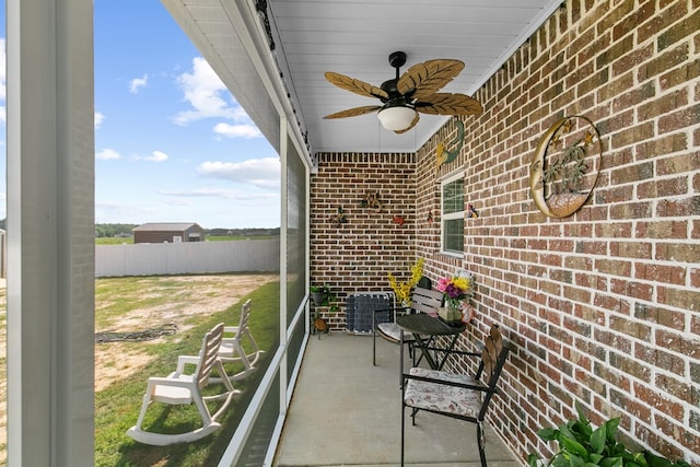1908 Baxter Rd, Ashford, AL 36312 - balcony featuring ceiling fan