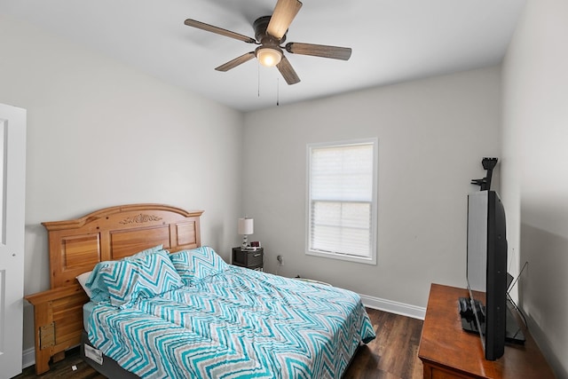 1908 Baxter Rd, Ashford, AL 36312 - bedroom with dark wood-style floors and ceiling fan