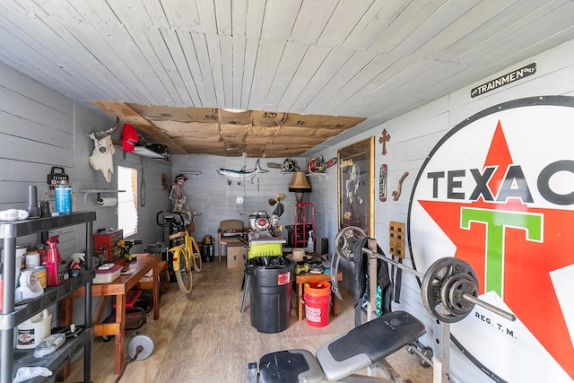 1908 Baxter Rd, Ashford, AL 36312 - garage featuring concrete block wall and a workshop area