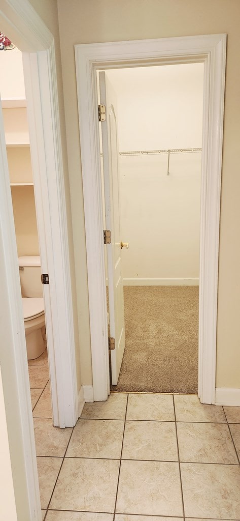 301 Roslyn Glen Way, Dothan, AL 36305 - hallway featuring light tile patterned floors and light carpet