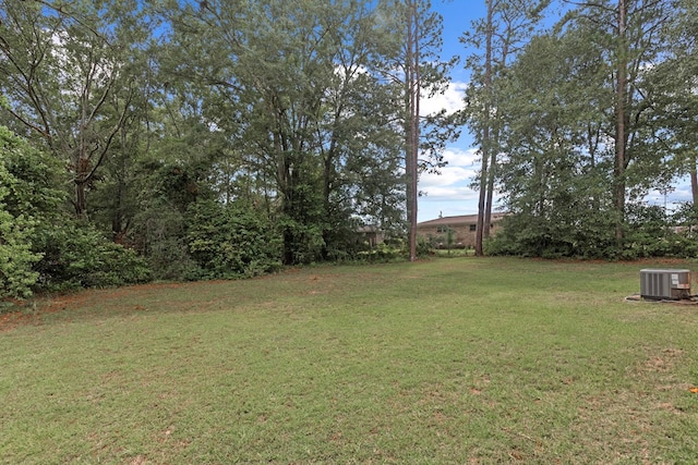 view of yard with cooling unit