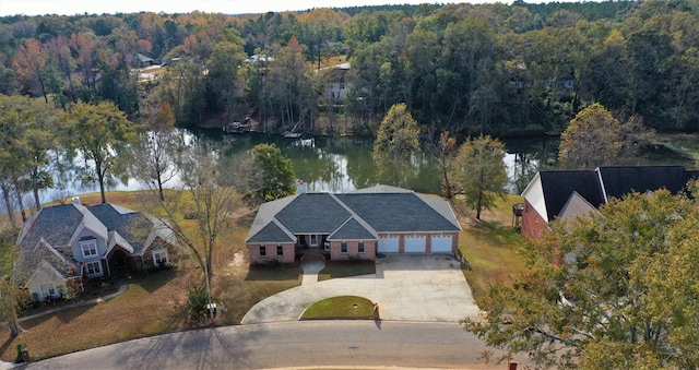 3374 Lake Oak Ridge Dr, Enterprise, AL 36330 - aerial view of property and surrounding area with a heavily wooded area and a large body of water