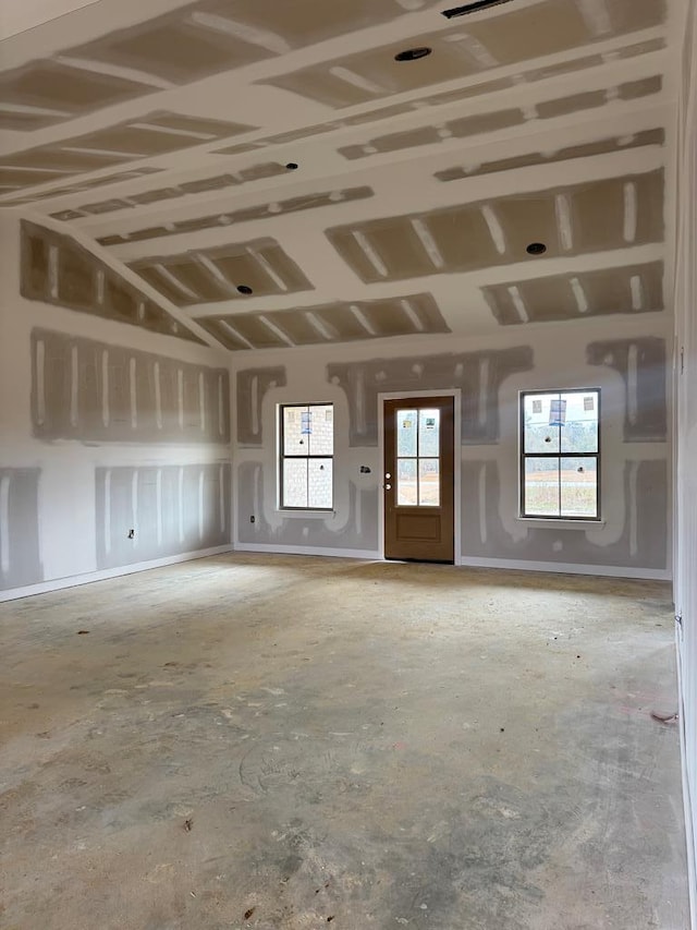 interior space featuring lofted ceiling