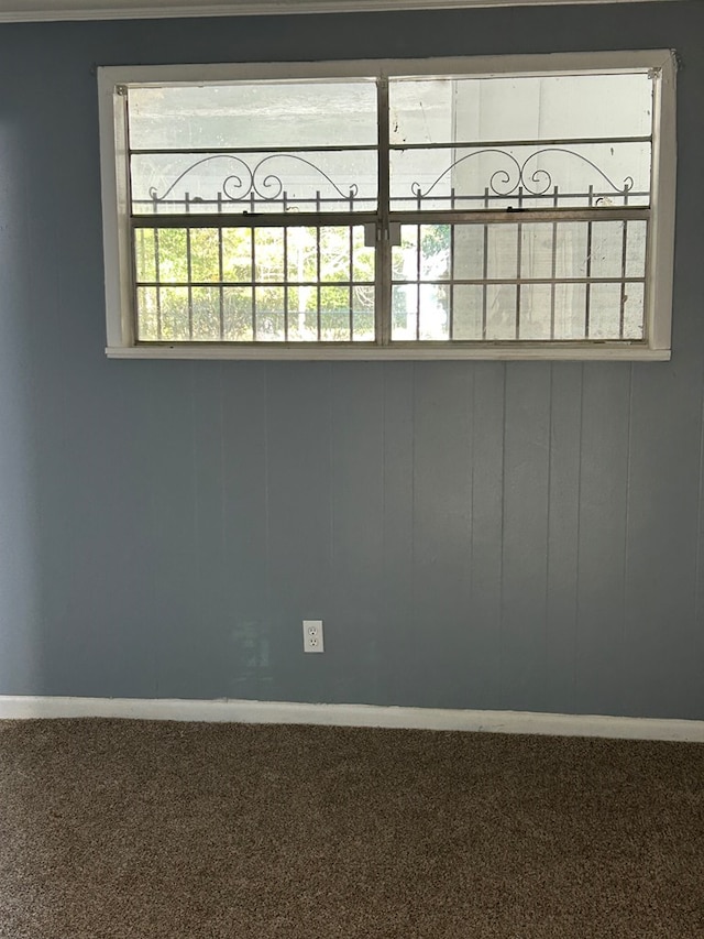 unfurnished room with carpet floors