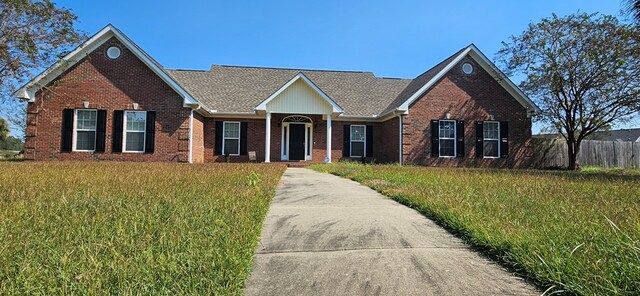 view of single story home