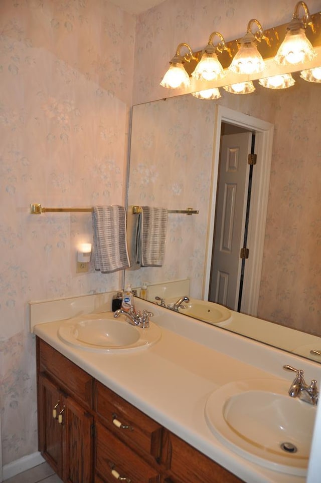 bathroom featuring vanity