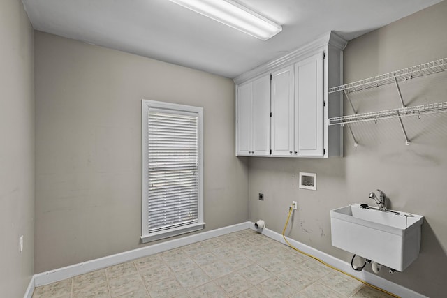 109 Glencoe Way, Dothan, AL 36305 - washroom with washer hookup, cabinet space, and electric dryer hookup