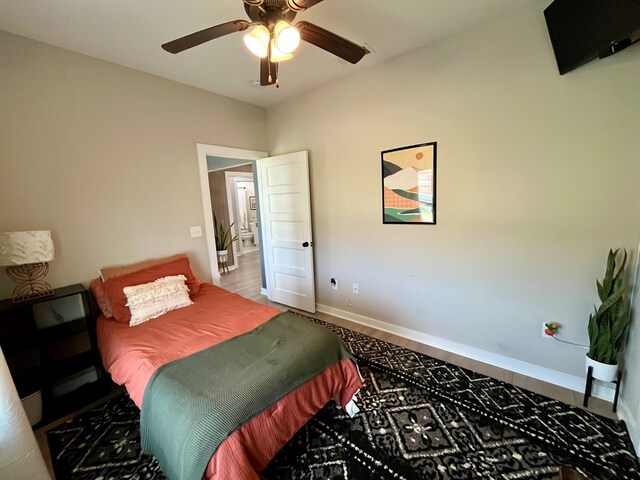 212 Neenan Dr, Enterprise, AL 36330 - bedroom featuring light wood-style floors, baseboards, and a ceiling fan