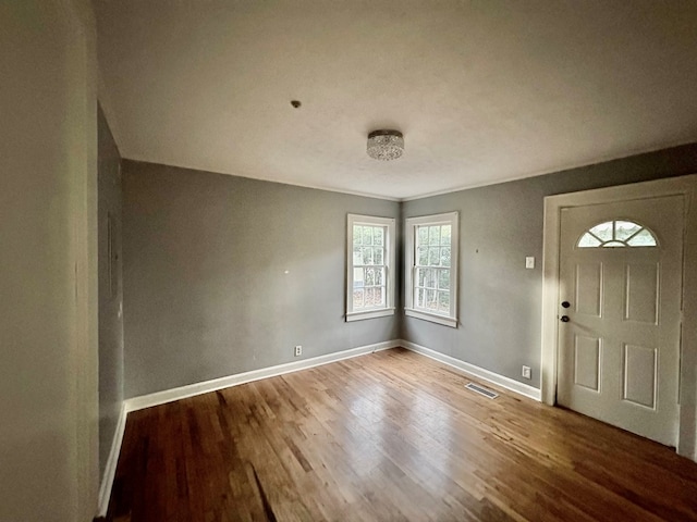 entrance foyer featuring hardwood / wood-style floors