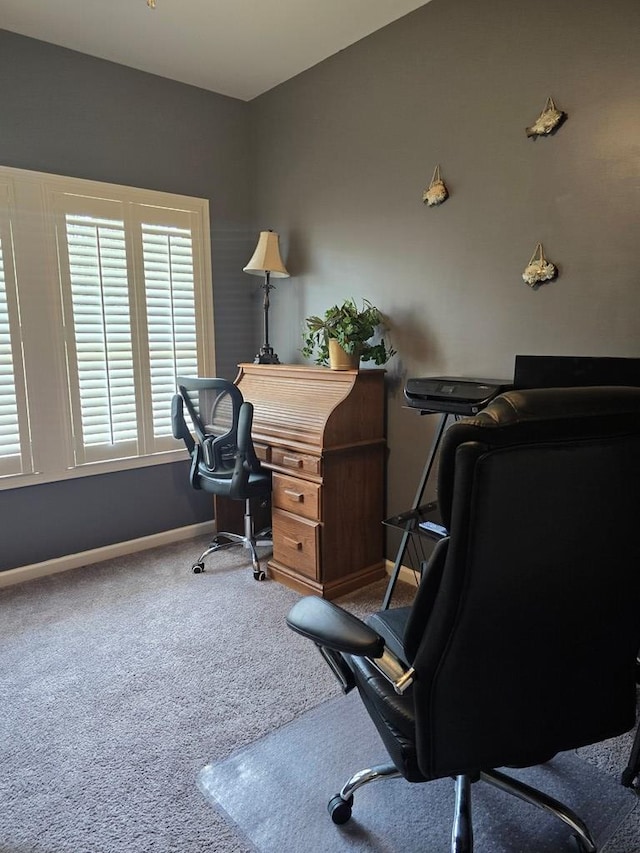 home office featuring carpet