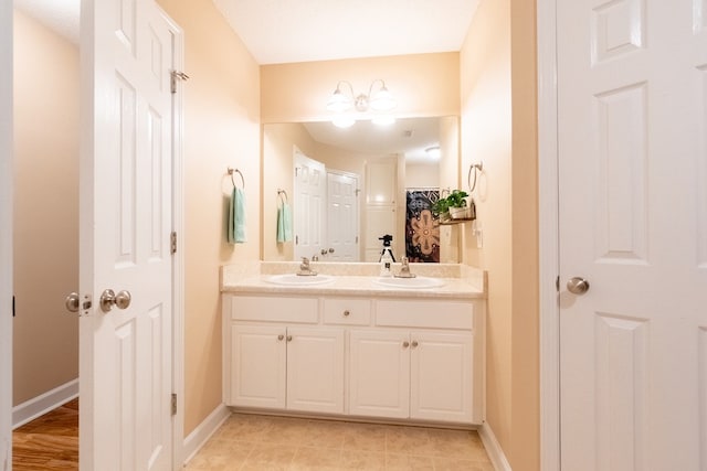 330 Brushfire Dr, Dothan, AL 36305 - full bathroom featuring double vanity and tile patterned flooring