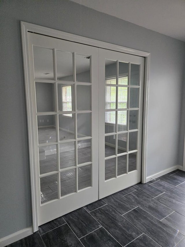 doorway to outside with french doors