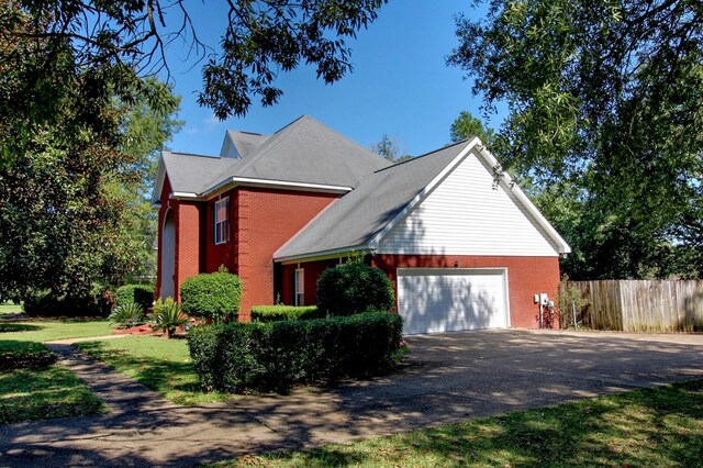 view of home's exterior featuring a garage