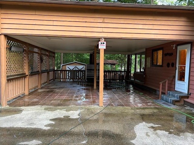 555 Cove Rd, Abbeville, AL 36310 - view of patio / terrace featuring entry steps and a carport