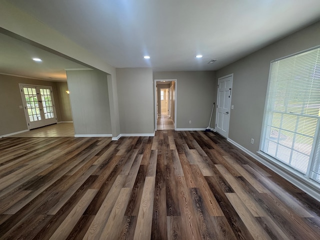 411 Kentworth Dr, Dothan, AL 36301 - unfurnished living room featuring recessed lighting and dark wood-style floors