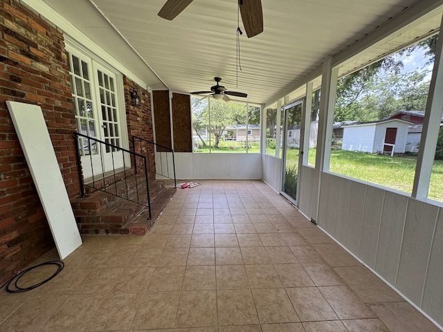 411 Kentworth Dr, Dothan, AL 36301 - unfurnished sunroom featuring a ceiling fan and plenty of natural light