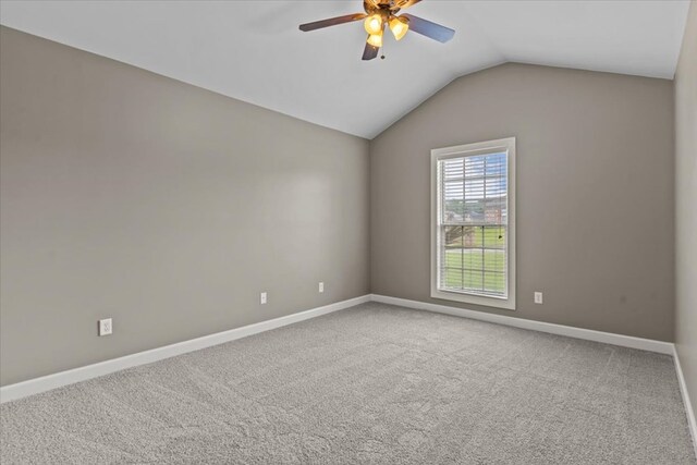 102 Tumbleweed Dr, Enterprise, AL 36330 - carpeted empty room featuring a ceiling fan and vaulted ceiling