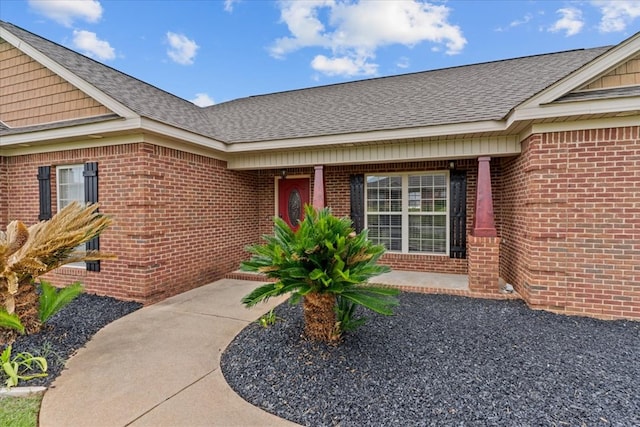 102 Tumbleweed Dr, Enterprise, AL 36330 - entrance to property featuring brick siding and a shingled roof