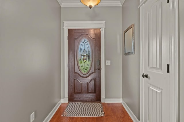 102 Tumbleweed Dr, Enterprise, AL 36330 - foyer featuring wood finished floors and crown molding