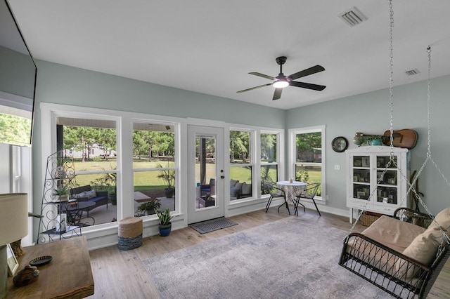3155 Eddins Rd, Dothan, AL 36301 - sunroom / solarium with plenty of natural light, french doors, and wood finished floors