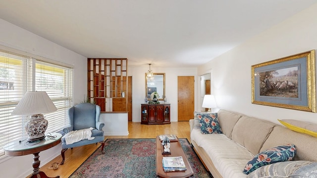 living room featuring wood finished floors