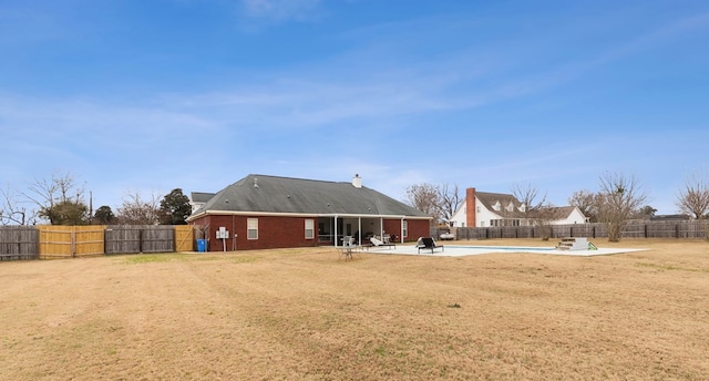 view of yard with a patio area