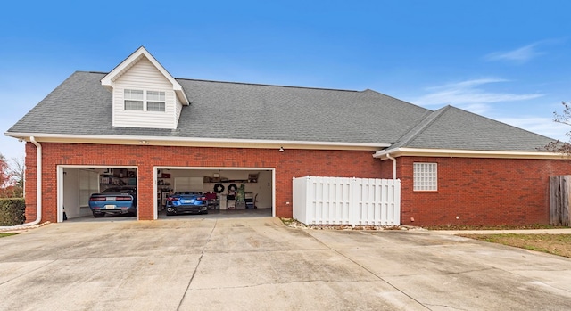 view of home's exterior featuring a garage