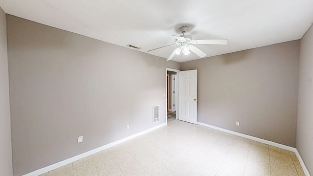806 County Road 23, Skipperville, AL 36374 - empty room with a ceiling fan and light floors