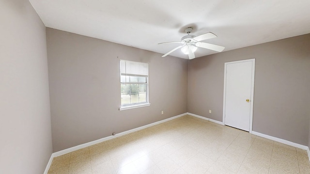 806 County Road 23, Skipperville, AL 36374 - unfurnished room with a ceiling fan and light floors