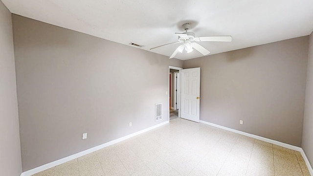806 County Road 23, Skipperville, AL 36374 - empty room with a ceiling fan and light flooring