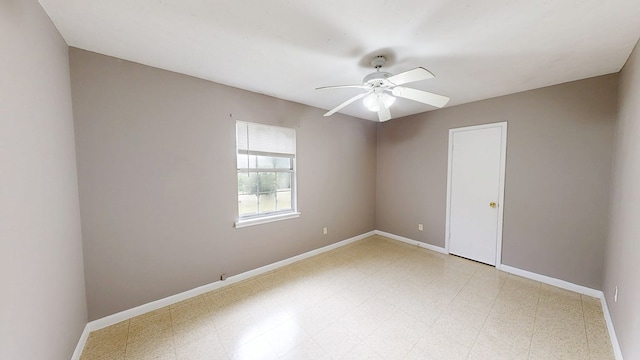 806 County Road 23, Skipperville, AL 36374 - spare room featuring ceiling fan and light flooring
