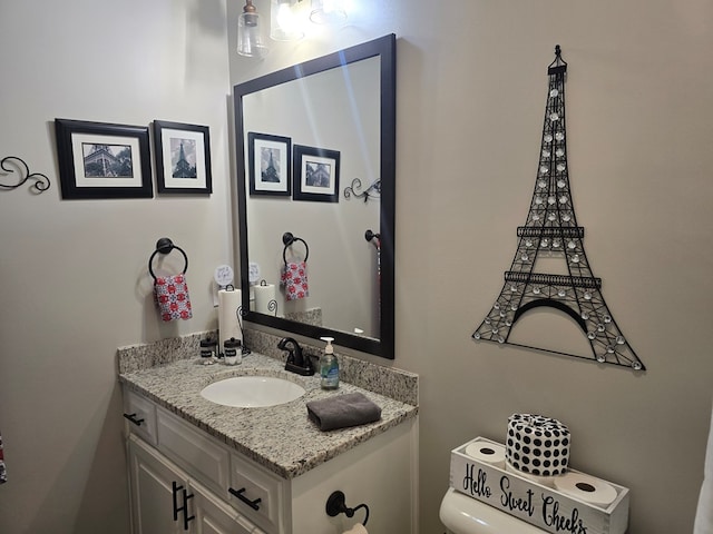 526 Ridgeland Rd, Dothan, AL 36301 - half bathroom with vanity and toilet