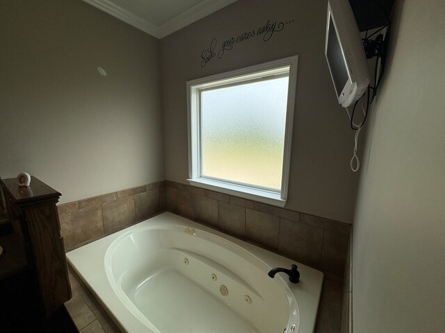 2103 Holland Rd, Newton, AL 36352 - full bathroom featuring a tub with jets and ornamental molding
