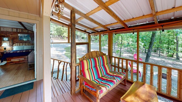 view of sunroom