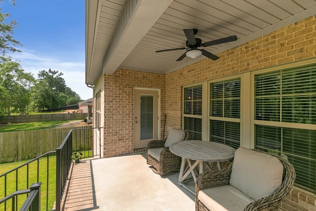606 Billings Trl, Dothan, AL 36305 - view of patio featuring ceiling fan