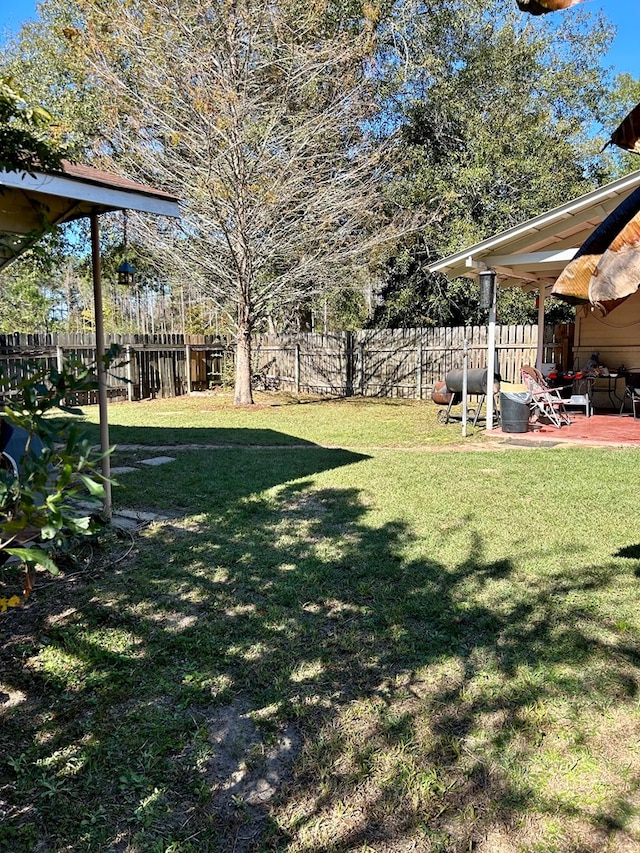 view of yard with a patio