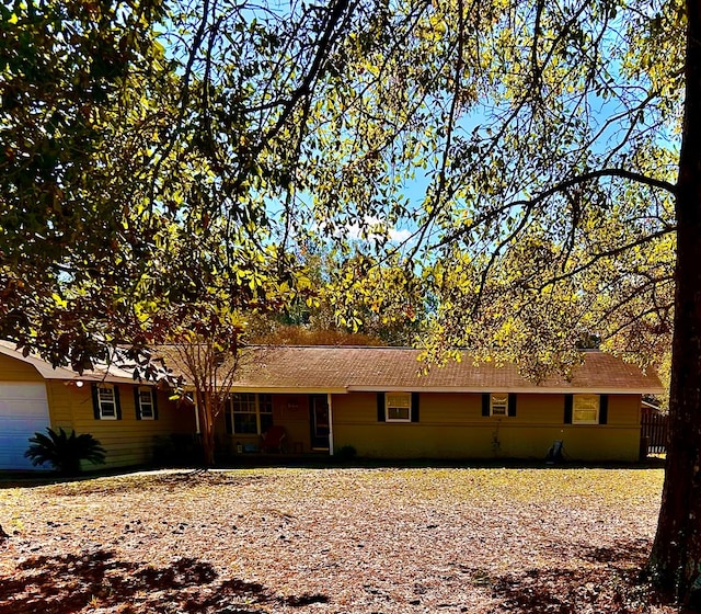 exterior space featuring a garage