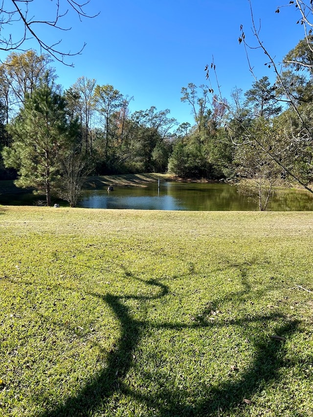 view of yard featuring a water view