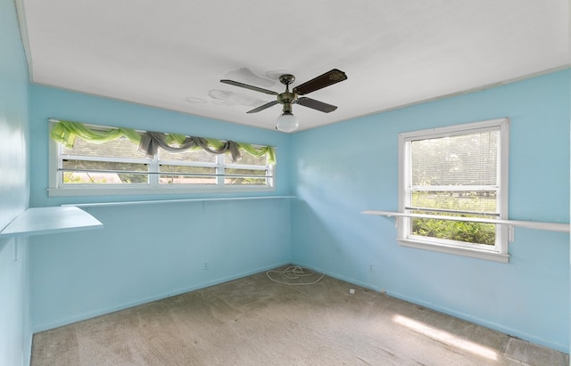 1104 Valley Forge Rd, Dothan, AL 36301 - carpeted empty room with baseboards and ceiling fan