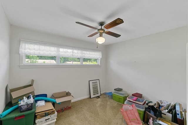1104 Valley Forge Rd, Dothan, AL 36301 - playroom featuring healthy amount of natural light, carpet floors, ceiling fan, and baseboards