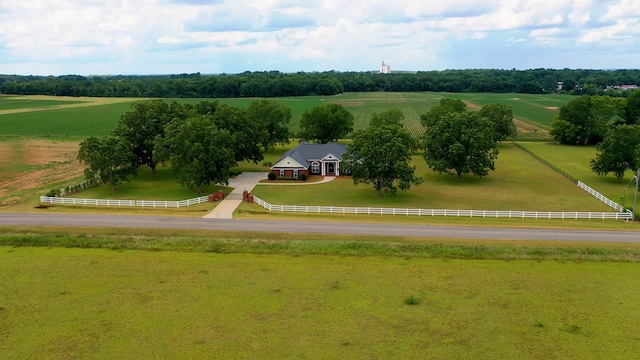 bird's eye view featuring a rural view