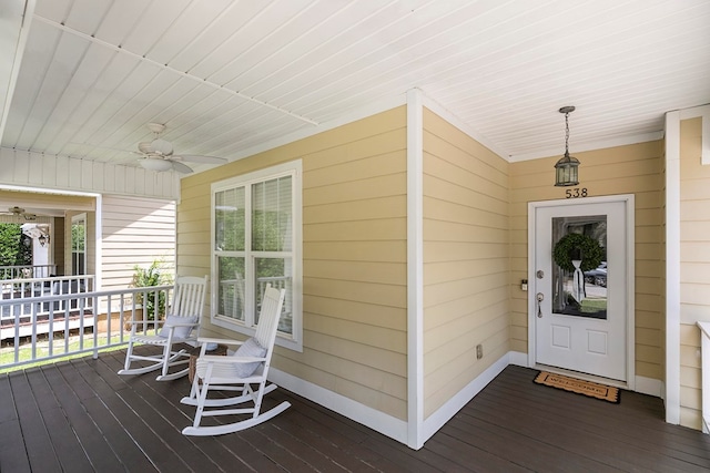 538 Orchard, Dothan, AL 36305 - doorway to property featuring a porch and ceiling fan