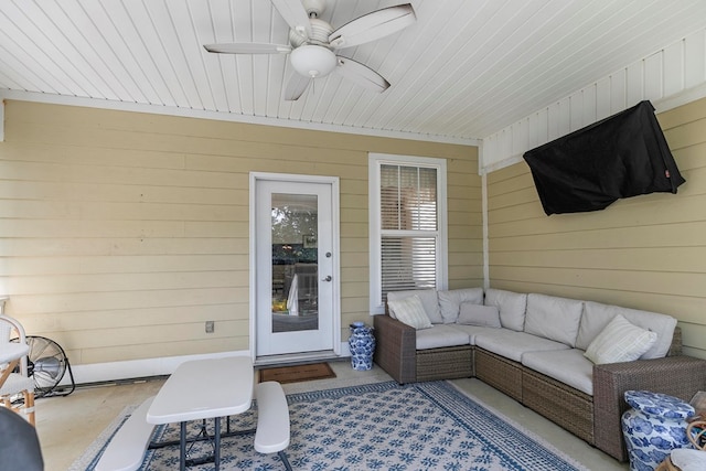538 Orchard, Dothan, AL 36305 - view of patio featuring outdoor lounge area and ceiling fan