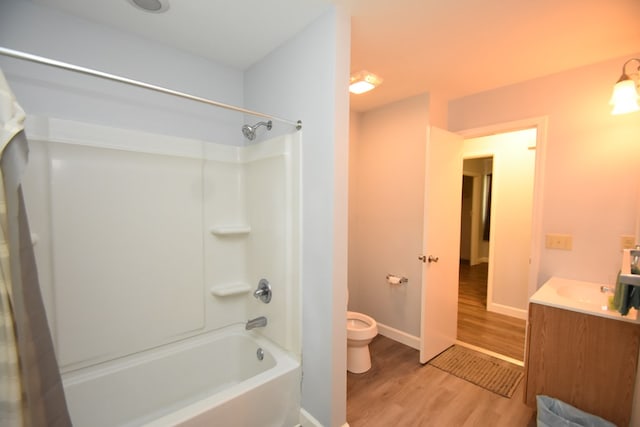 145 Deerpath St, Ozark, AL 36360 - bathroom with shower / tub combination, wood finished floors, and vanity