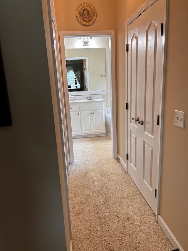 210 Petersburg Ct, Dothan, AL 36301 - hall featuring baseboards and light carpet