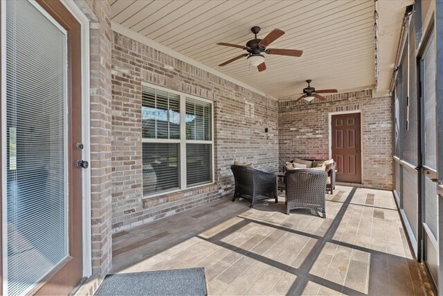 125 Hayley Dr, Enterprise, AL 36330 - view of patio featuring a ceiling fan