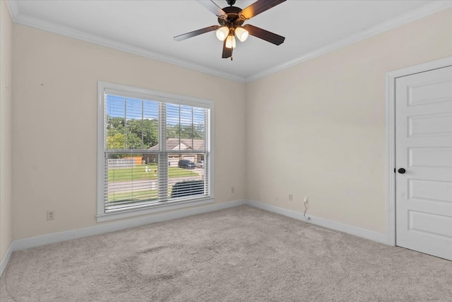 125 Hayley Dr, Enterprise, AL 36330 - carpeted empty room with ornamental molding and a ceiling fan