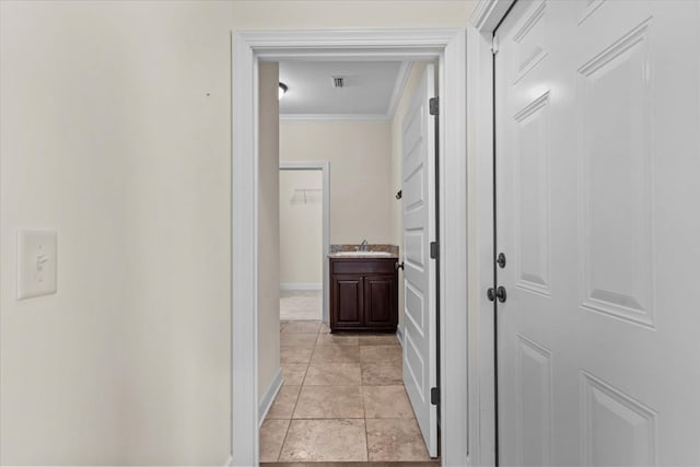 125 Hayley Dr, Enterprise, AL 36330 - corridor featuring crown molding and baseboards